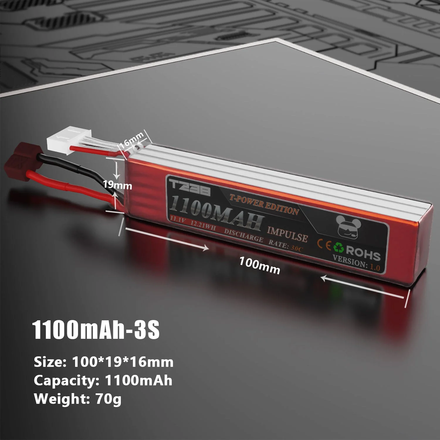 T238-11.1V 1100MAH-Lipo